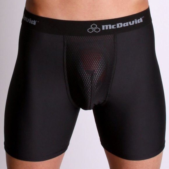 McDavid Premium Compression Shorts Ultra W/Cup Pocket Black Size Medium. - Picture 4 of 14